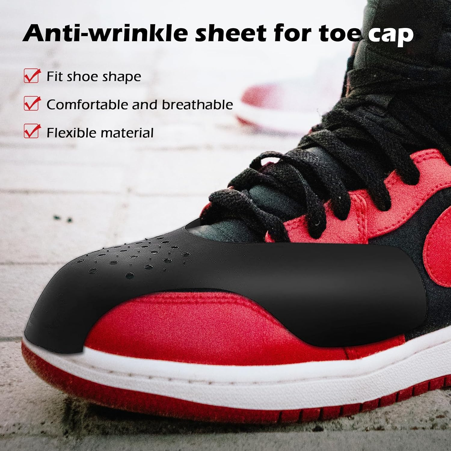 8 Pairs Anti-Wrinkle Shoe Crease Protectors for Air Force Shoes, Sneakers and Casual Shoes, Toe Box Crease Protectors Prevent Sports Shoes Crease Guard for Men'S 9-12/ Women'S 4-8 image number 4