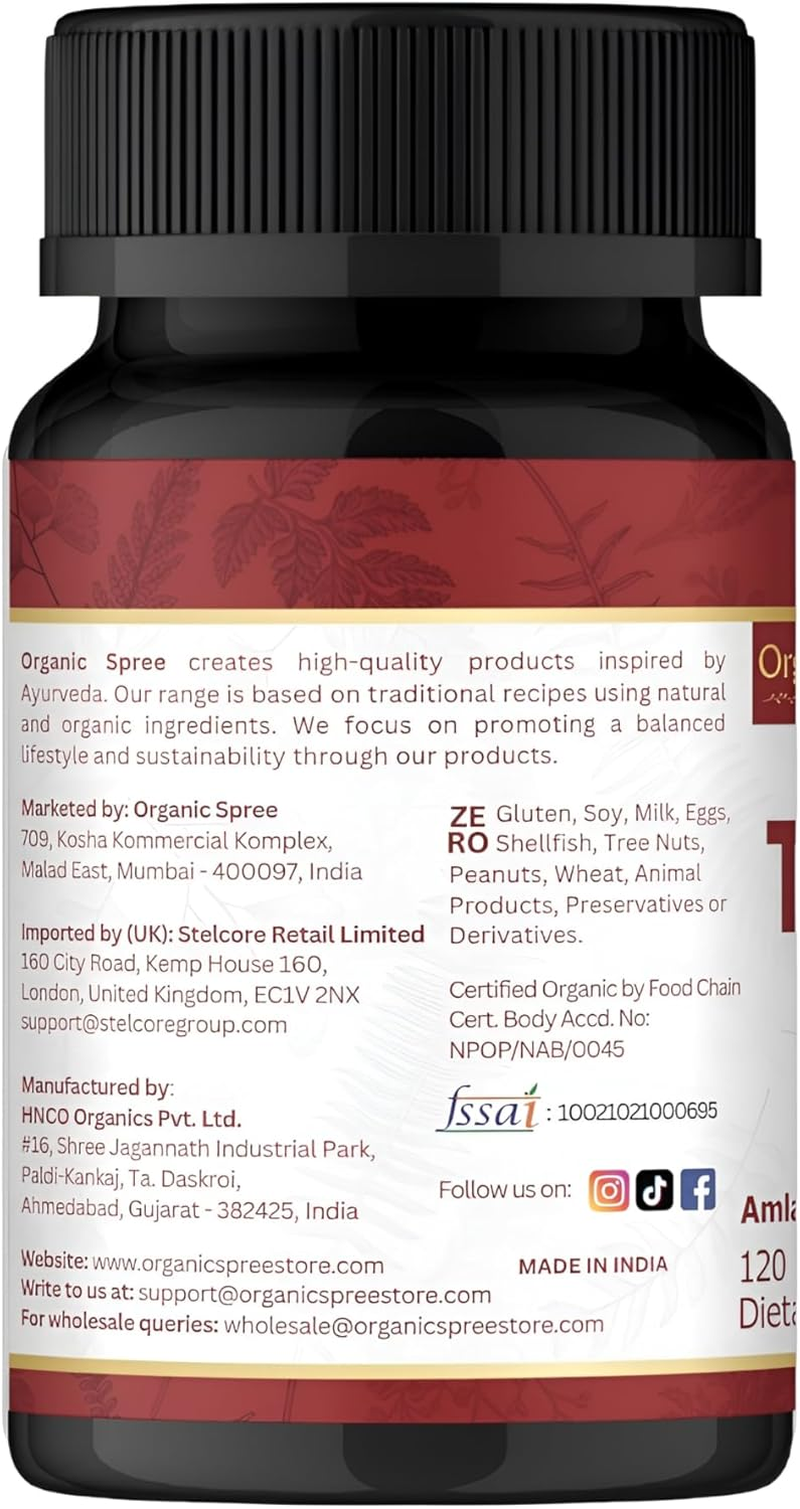 Triphala 120 Tablets | Amla, Haritaki & Bibhitaki | 1200Mg per Serving | Organic and Natural | USDA Certified 120Tab (1) image number 6