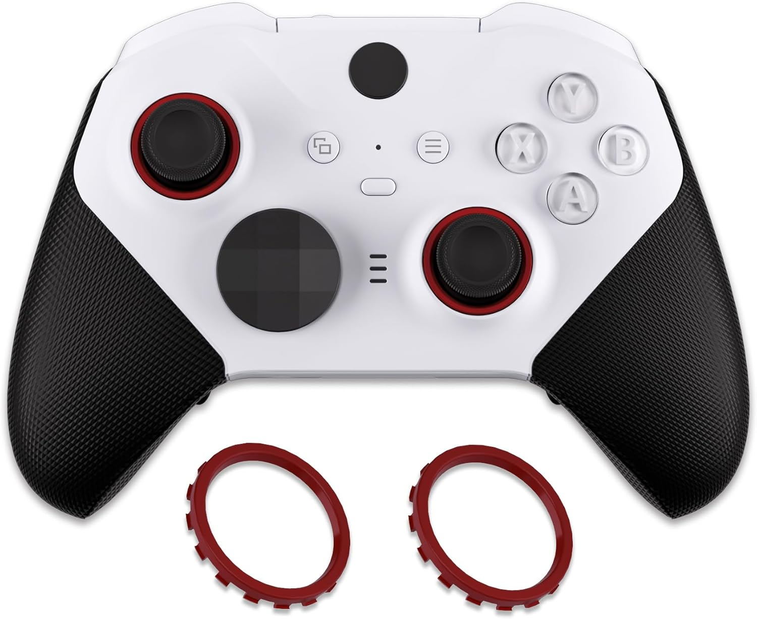 Extremerate Replacement Accent Rings for Xbox Elite Series 2 Core | for Elite Series 2 | for Xbox One Elite | for Extremerate ASR Version Shell for Xbox Series X/S Controller - Carmine Red - Blue image number 6