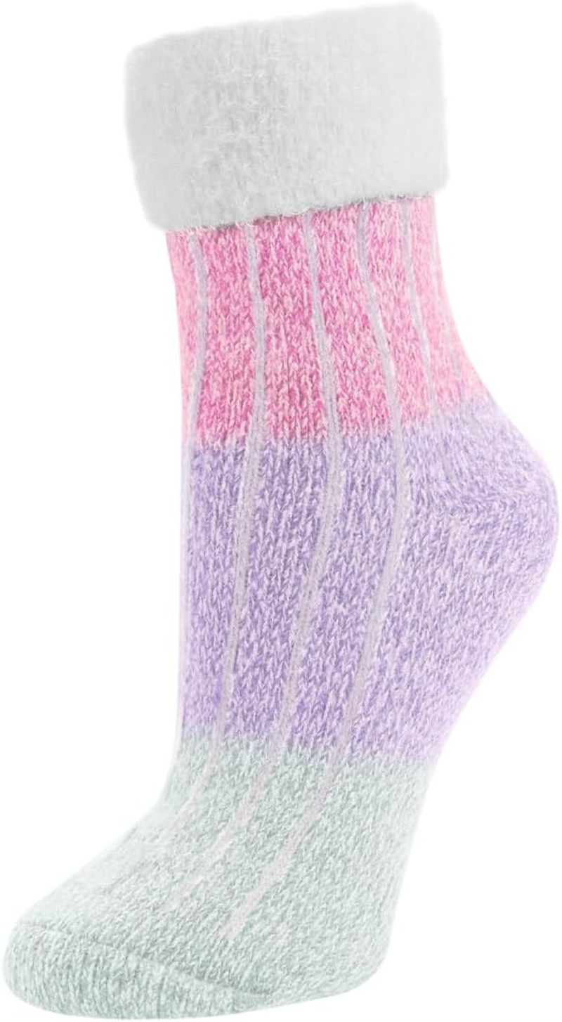 Sof Sole Sofsole Women'S Fold/Over Crew Cozy Slippers Socks