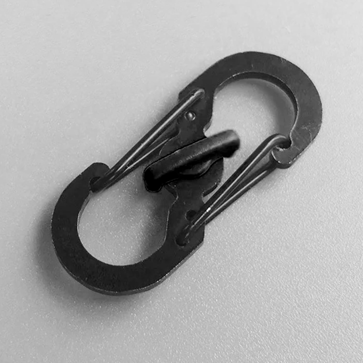 S Outdoor Camping Hooks, Stainless Steel Carabiner, S-Shape, Black, 4 Pack, 35Mm X 15Mm, 3G, 1.4Kg Max Weight, Anti-Theft, Twist Lock, Carabiner image number 5