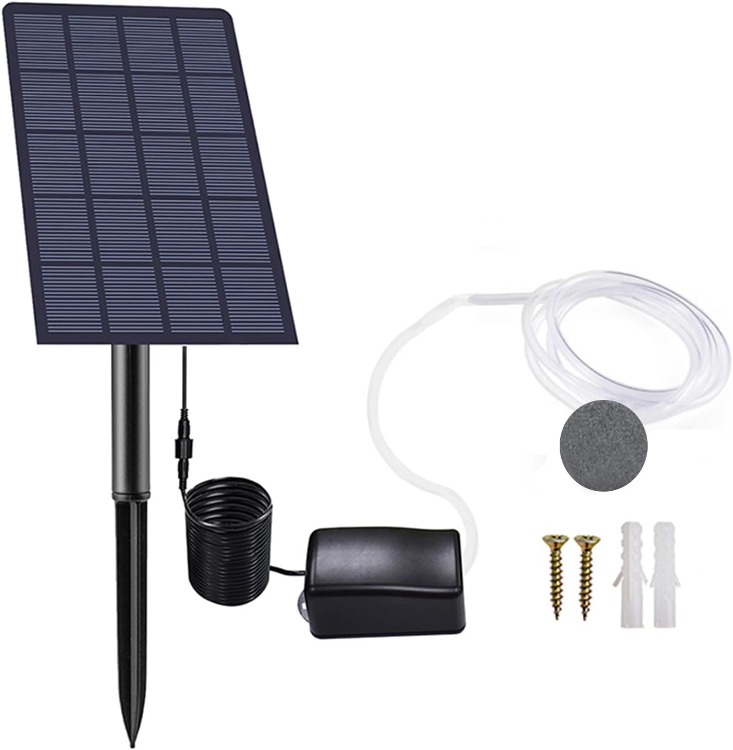 Solar Aerator for Pond, Outdoor Pond Aerator Solar Operated, Water Circulation Quiet Tool with Bubble Stone for Fishing, Landscaping, Small Pools, Garden image number 3