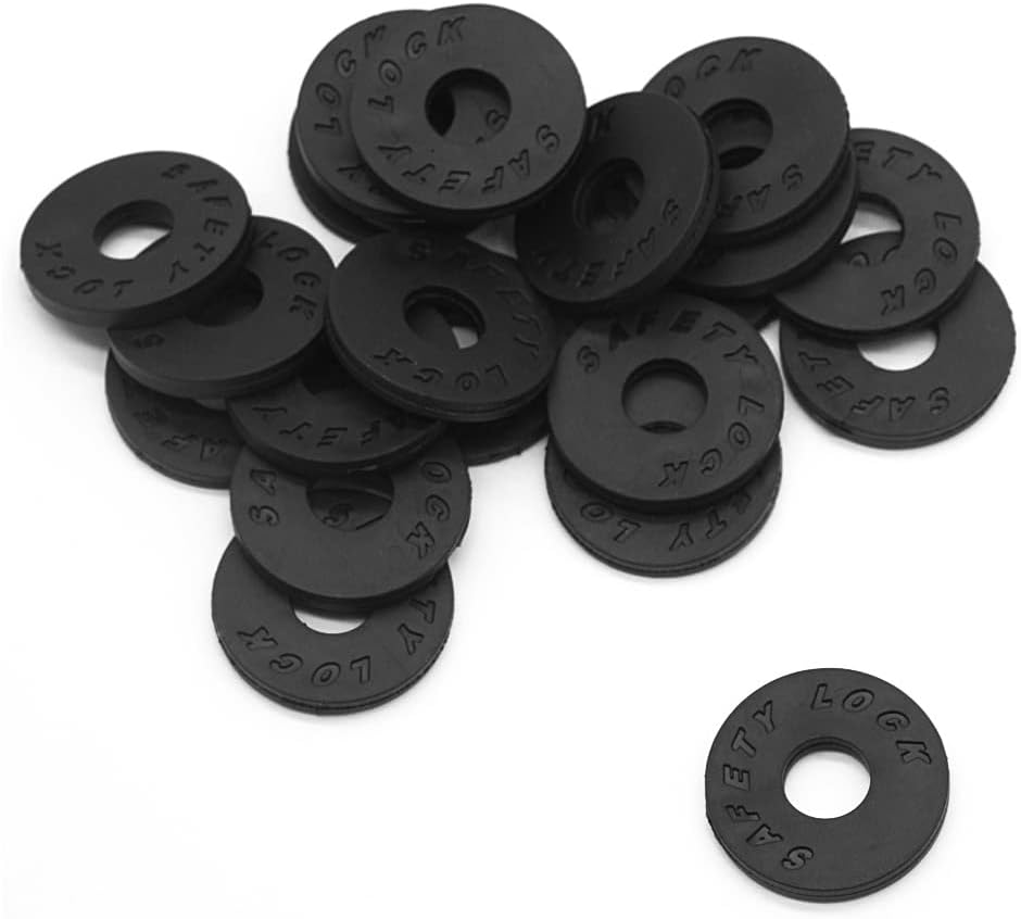 10Pc Black Guitar Strap Locks Blocks anti Slip for Acoustic Electric Guitar Bass image number 3