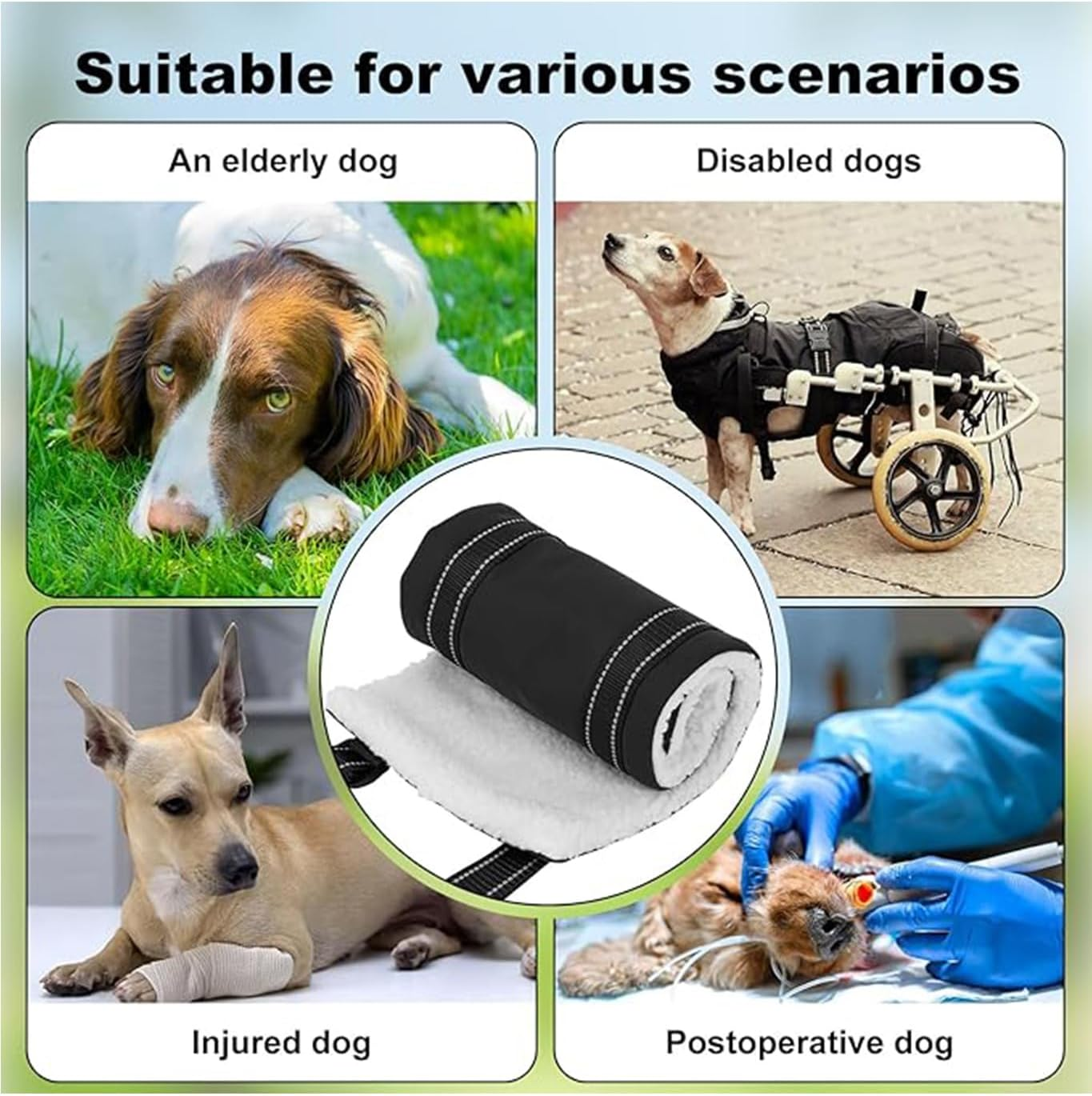Dog Sling for Dogs Hind Leg Support, Pet Lift Harness for Rear - End Support to Help Lift Pet'S Rear, Assist the Pet Who Are Senior, Injured, Disabled or after Surgery (M) image number 2