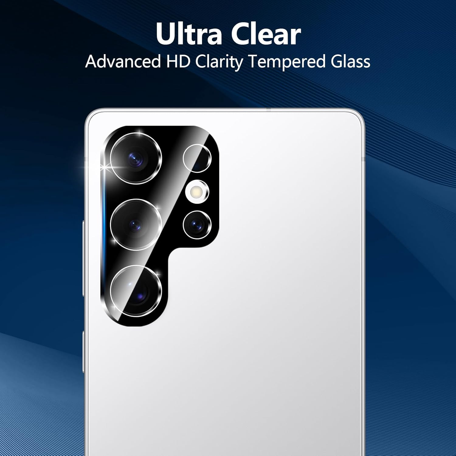 Tempered Glass Screen Protector for Galaxy S25 Ultra 6.9 Inch 2 Pack + 2 Pack Camera Lens 9H Tempered Glass Fingerprint Unlock Compatible Anti-Scratch Case Friendly Clear-Hd image number 5