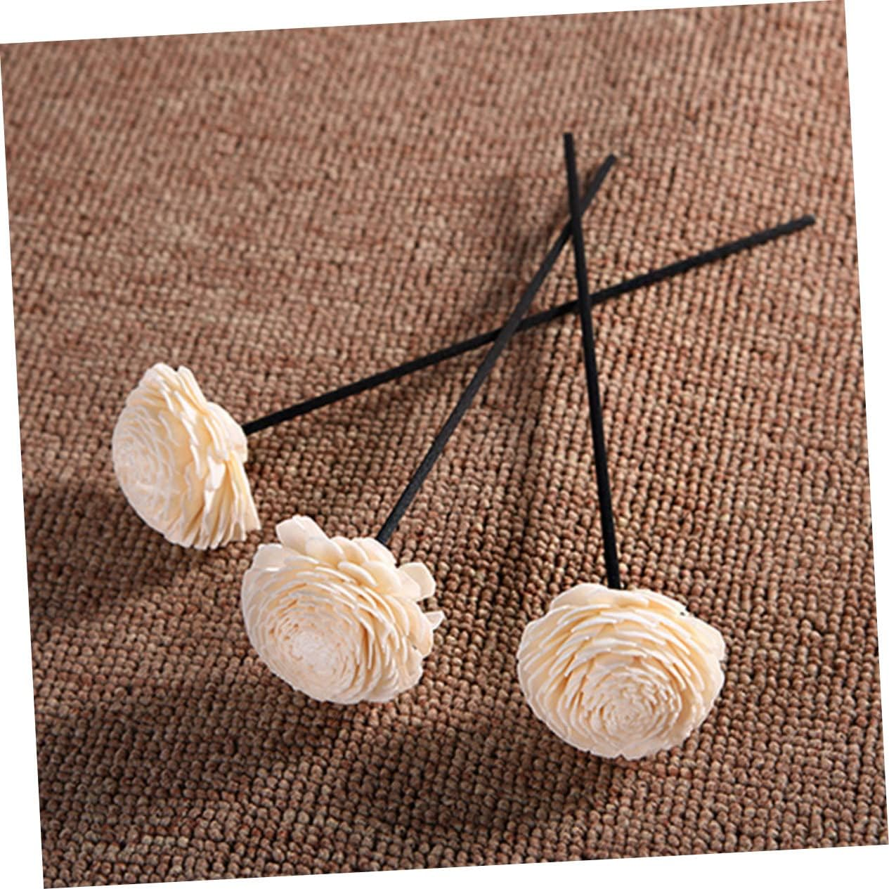 8Pcs Diffuser Flower Sticks Dried Flower Essential Oil Reed Diffusers Home Aromatherapy Decor