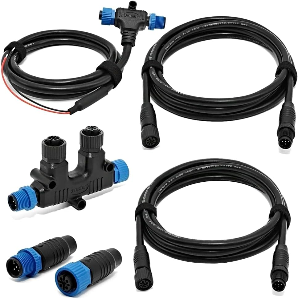 NMEA 2000 Starter Kit Marine NMEA 2K Network Accessories for GPS, Automotive, Boat, Marine Grade NMEA 2000 Backbone Cables Drop Cables Tees Terminators (Dual Device) image number 2