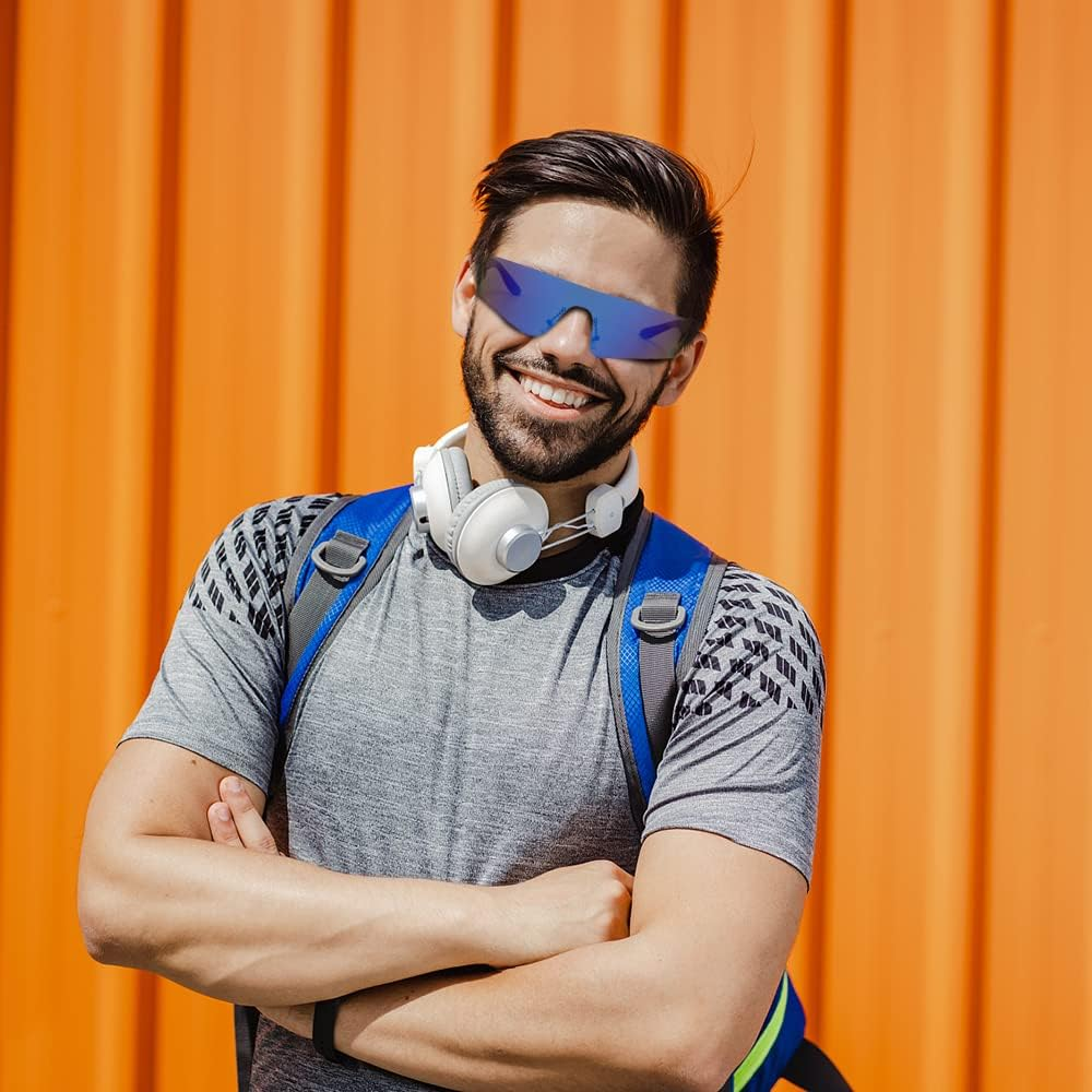 Futuristic Sunglasses, Pack of 2 Futuristic Mirrored Sunglasses, Futuristic Glasses, Sunglasses, Funny Space Glasses, Party Glasses, Fun Glasses, Cosplay Costume Accessories