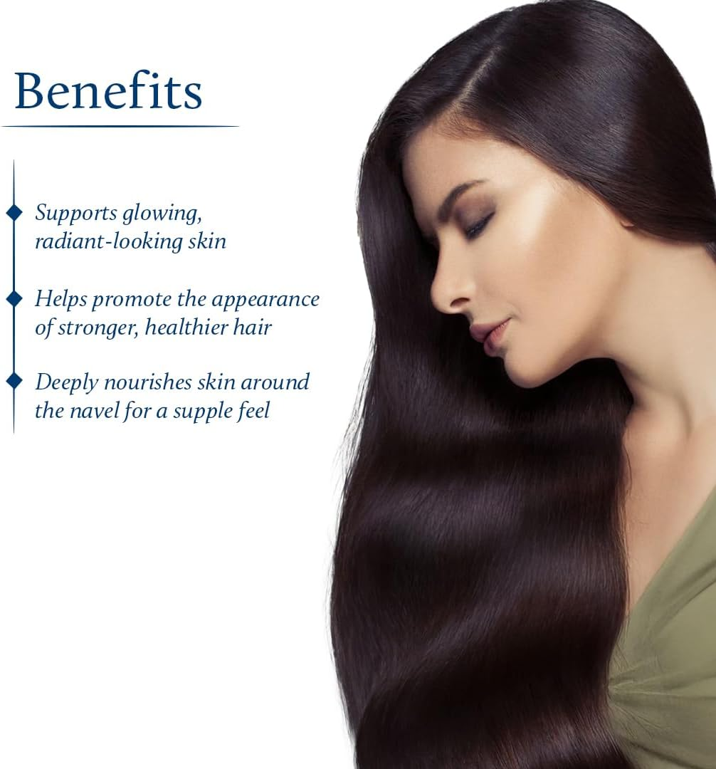 Blue Nectar Ayurveda Nabhi Oil with Ghee & Olive | Natural Belly Button Oil for Radiant Skin, Strong Hair & Deep Hydration (22 Herbs, 30Ml)