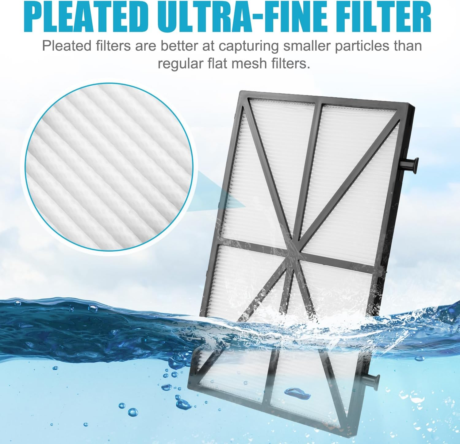 2Pcs Ultra Fine Cartridge Filter Panels, Pool Cleaner Filter Cartridge Pool Cleaner Replacement Parts Compatible with Dolphin M200/M400/M500 Nautilus CC plus Pool Cleaning Robots image number 6