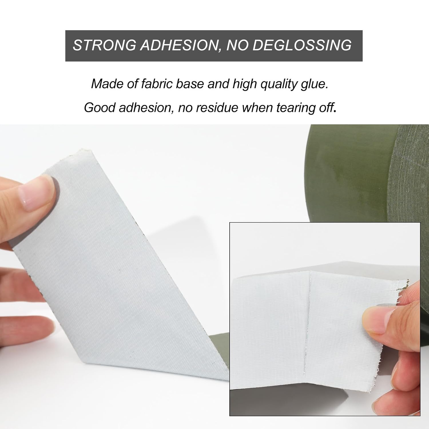 Welstik Tape Professional Grade Duct Tape, Waterproof Cloth Fabric,Colored Heavy Duty Tape for Photographers,Repairs, DIY, Crafts, Indoor Outdoor Use, Waterproof Tape,2 Inch X 45 Yards, Olive Green