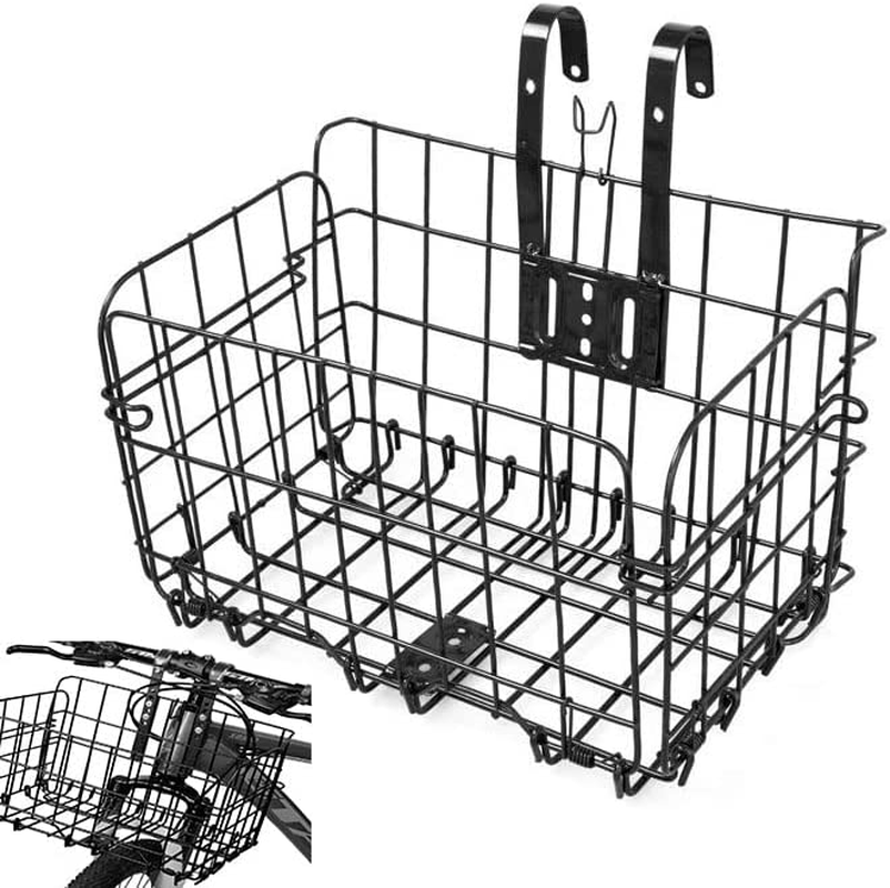 Lift-Off Front Bike Basket with Handles - Rust Proof Easy Installation on Front Handlebar - Bike Basket image number 2