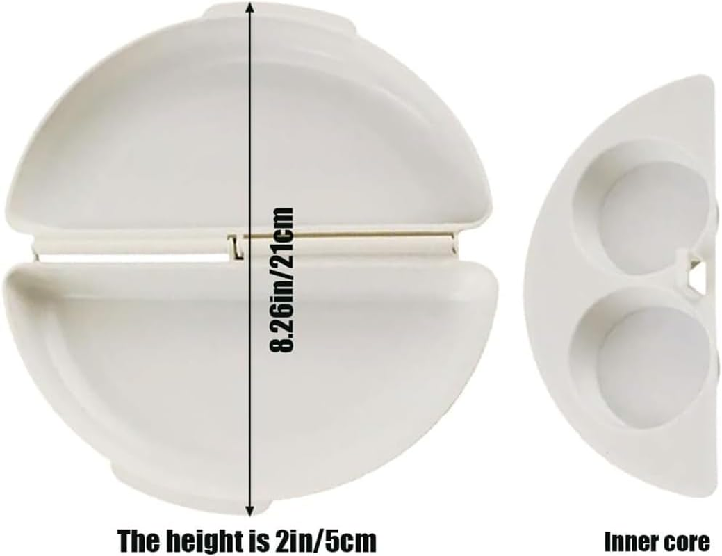 White Easy Egg Breakfast Set, Microwave Omelet Pan and Egg Poacher Quick Egg Maker Microwave Egg Omelette Omelett Omelet Pan Maker Microwavable Cooker, 2 Cavity Egg Poacher Set Plastic Quick Egg Maker image number 4