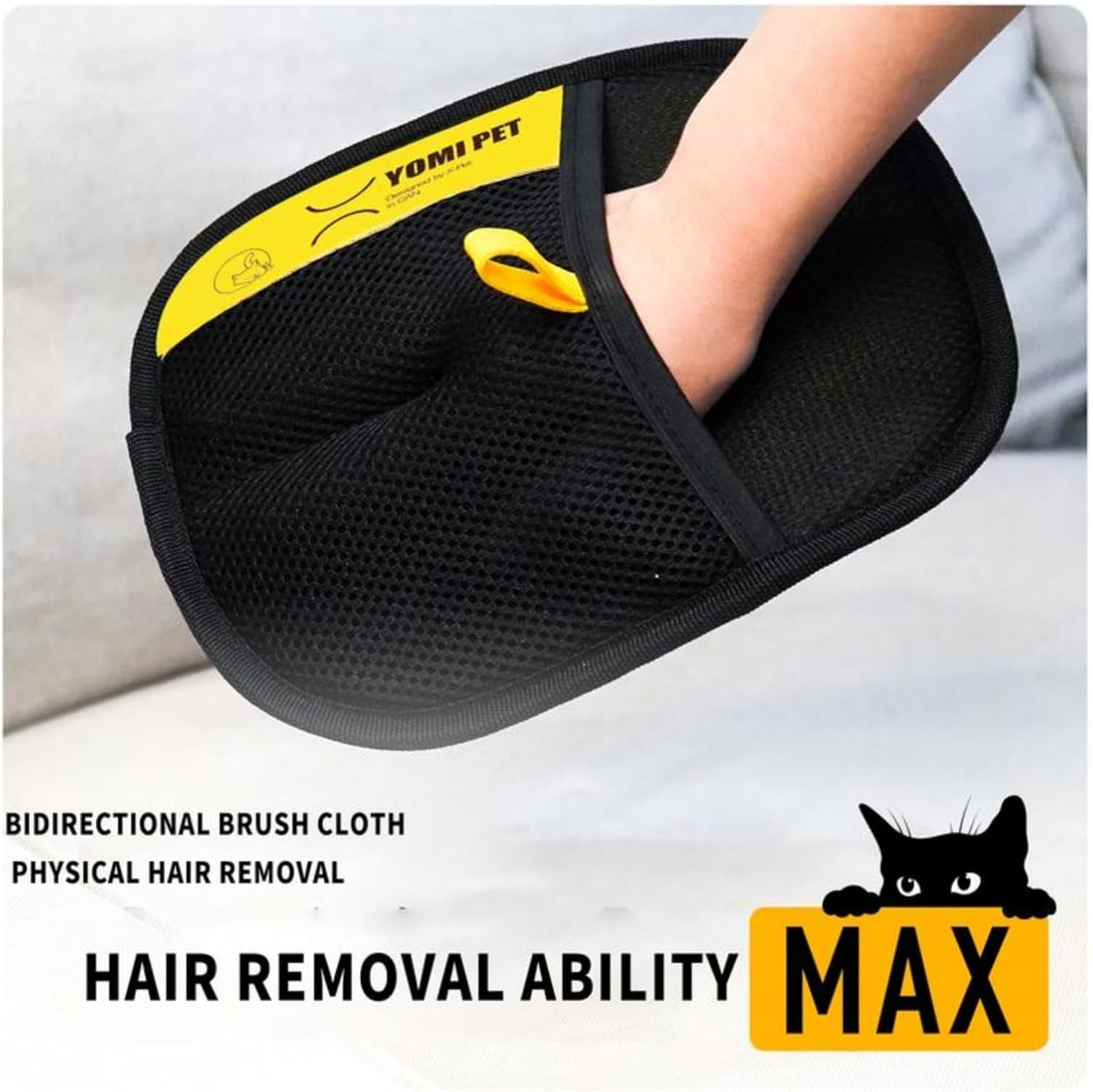 Pet Hair Remover Glove, 2025 New 9.5In Reusable Two-Way Push and Pull Electrostatic Pet Hair Remover-Roll into Strips, Washable Pet Gloves, for Clothing/Couch/Furniture/Carpet/Car Seat image number 1