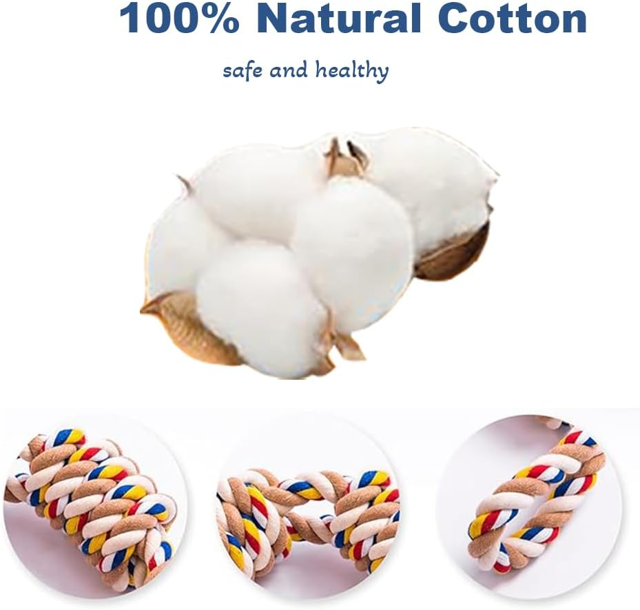 Dog Toys,Aggressive Chew Rope Toys for Medium Large Dogs, Tooth Cleaning Chew Toys,Tug of War Dog Toys image number 3