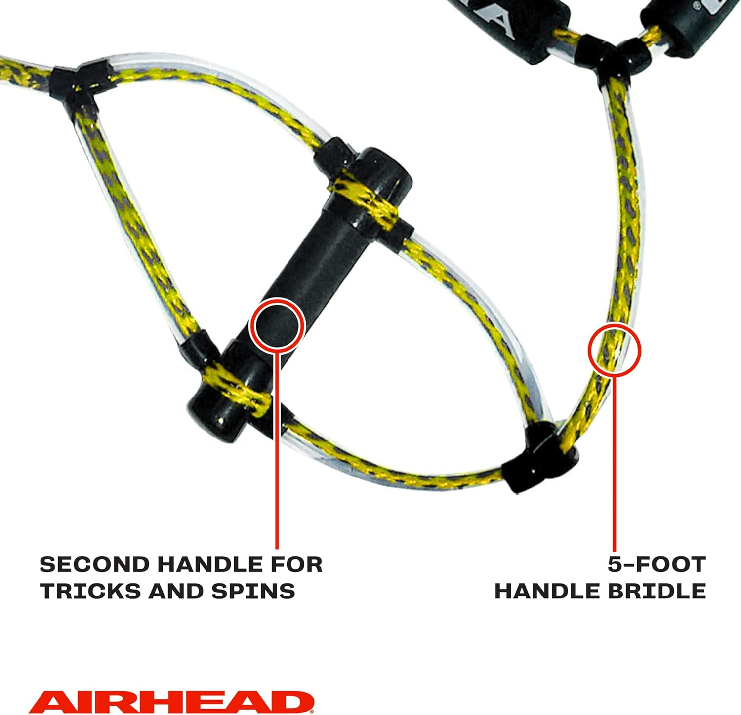 AIRHEAD Trick Handle Wakeboard Rope, 4 Sections, 75-Feet, Multiple Colors Available image number 2