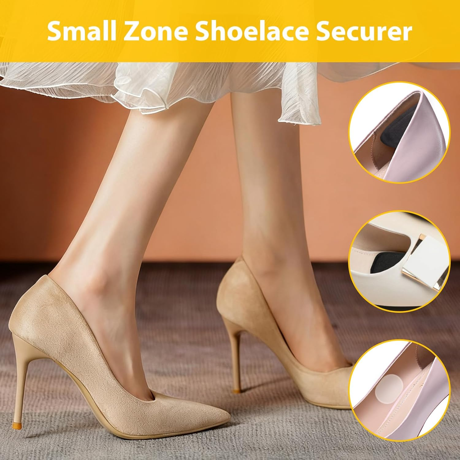 14 Pcs Heel Grips Liner Cushions Inserts, Self-Adhesive Tongue Pads Heel Grip for Shoes for Women and Men, 5 Shapes to Anti-Slip Improve Shoe Fit & Prevent Foot Pain Blisters (Black) image number 5