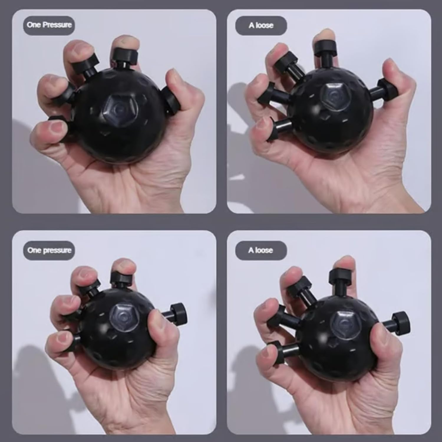 Finger Grip Strengthener, Hand Grip Strengthener Finger Exerciser, Sphere Silicone Grip Strength Trainer, Grip Exerciser Hand Strengthener, Finger Strengthener, Adjustable Hand Grip Strengthener image number 1