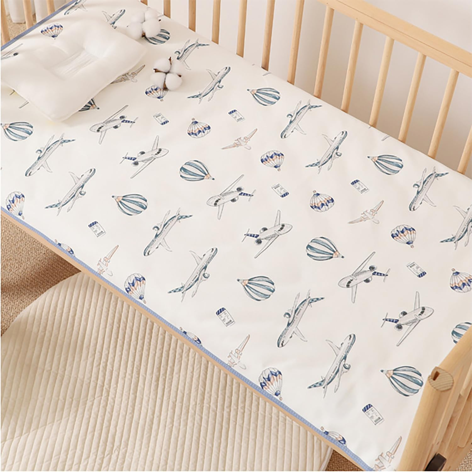 ZONEY Potty Training Bed Pad 100% Waterproof, Bed Wetting Protection Pad for Twin and Toddler Beds, Reusable, Non Slip and Easy to Change, Waterproof Mattress Pad, Bed Mats Washable (D, M(80*100Cm))