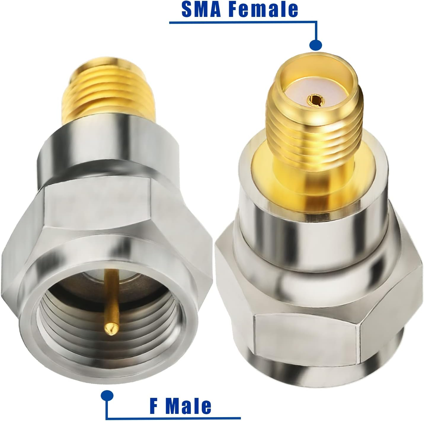 Bingfu DAB+ FM Antenna Adapter SMA Adapter SMA Female to F Male Antenna Connector RF Converter Set 2Pcs for FM/AM/DAB+ Radio Kenwood Pioneer Pure JVC image number 4