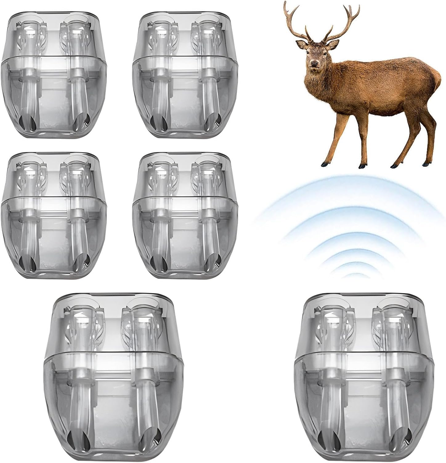 6 Pack Deer Whistles Wildlife Warning, ABS Self-Adhesive Warning Car Device, Deer Alarm Road Safety Horn Device Animal Alert Whistle for Cars, Vehicles, Motorcycles(Color:Black)