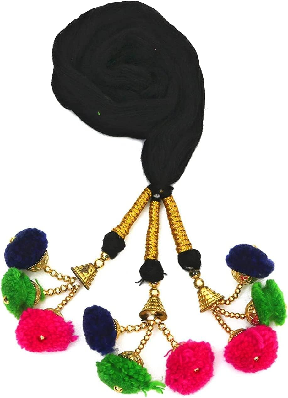 Export Quality Hair Extension for Hair/Women'S Paranda, Choti/Parandi Traditional Hair Accessory Braid Tassles/ (Multi Color) image number 2