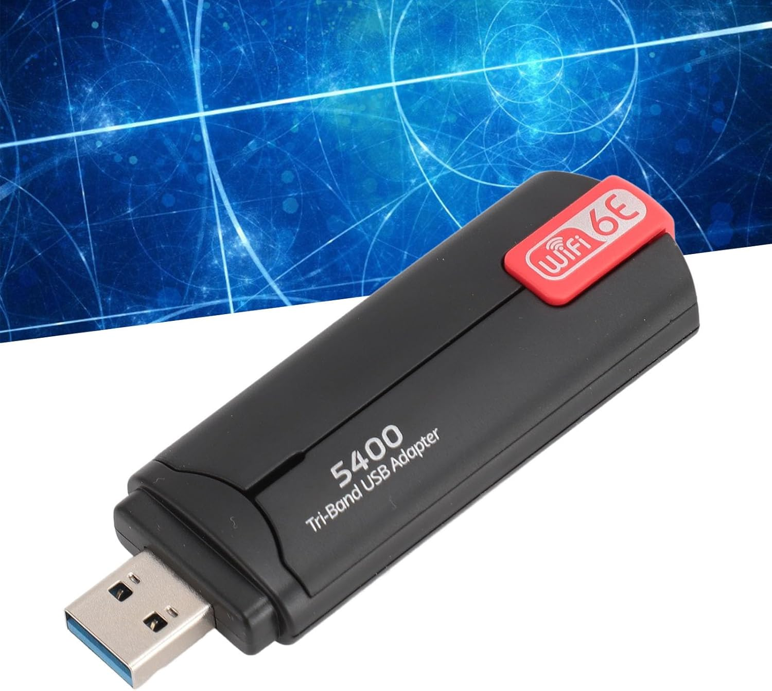 Ultra High Speed ​​5400Mbit/S Wifi6E Band USB Network Adapter for Desktop -Laptop -PC, Supports 2.4 G 5G 6G, Compatible with 10/11