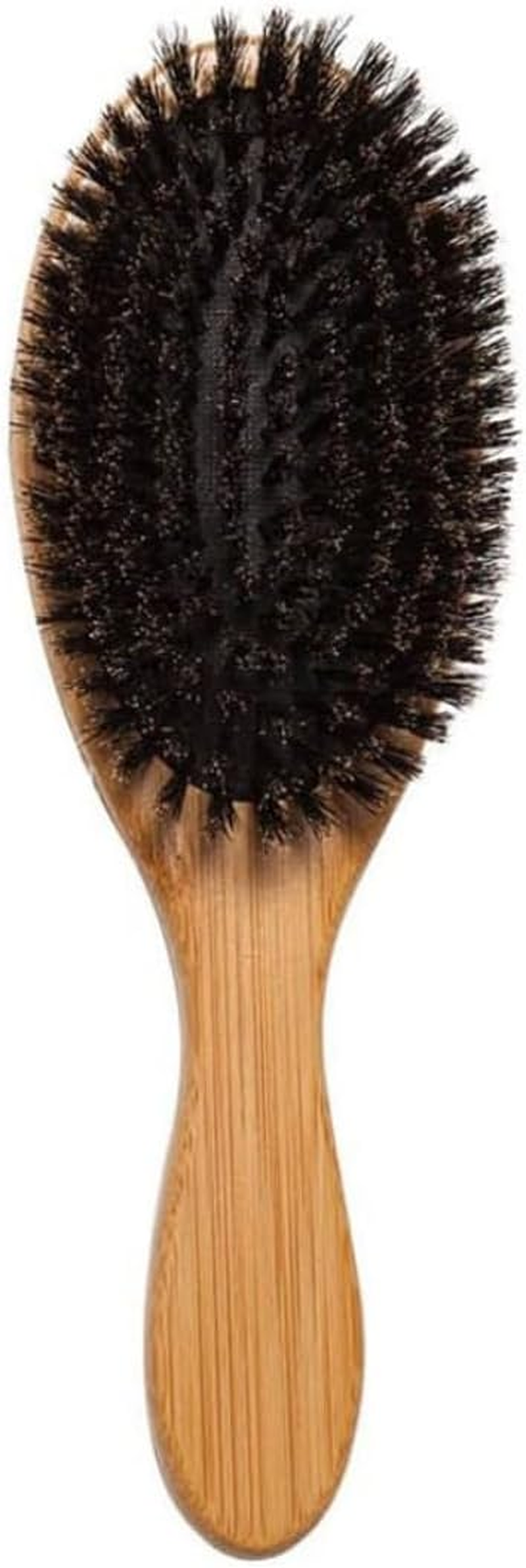 Boar Bristle Hair Brush, Paddle Hair Brush with Wooden Handle, Portable Slick Back Hair Brush, Curly Hair Brush Comb for Thick Coarse Hair