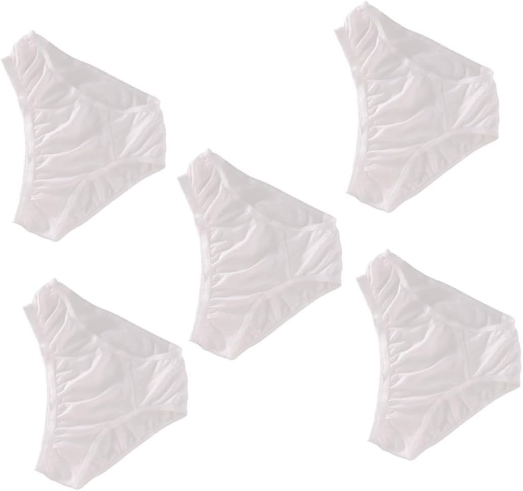 KOMBIUDA 5Pcs Portable Travel Underwear of Breathable Pregnant Woman Underwear Disposable Women Briefs for Outdoor Use for Postpartum Recovery Section Needs White image number 5
