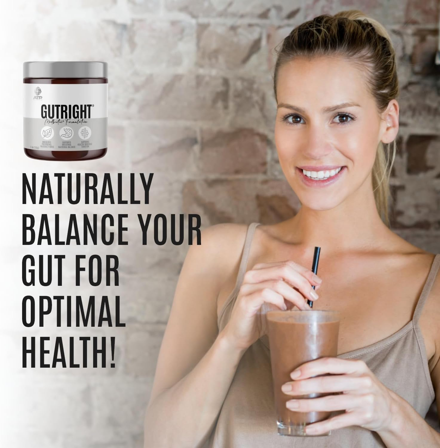 ATP Science Gutright&reg; Gut Health Supplement, Modbiotic & Polyphenol Compounds for Better Gut Health, Digestion & Digestive Support, Weight Management and More, Plant-Based, Non-Gmo, Fibre, 150G image number 4