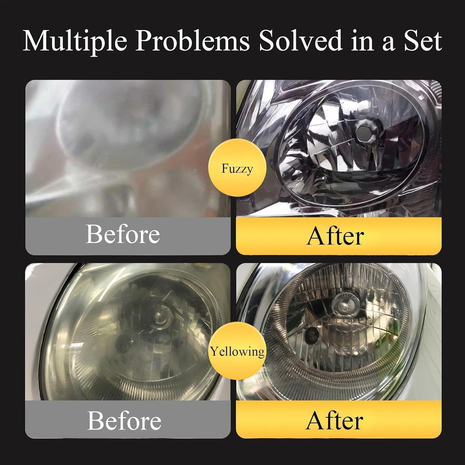 Headlight Restoration Kit | Headlight Restoration Kit Automotive Polishing Repair Kit - Scratch Car Care Yellowing Restorer Kit with Repair Liquid for Headlight image number 6