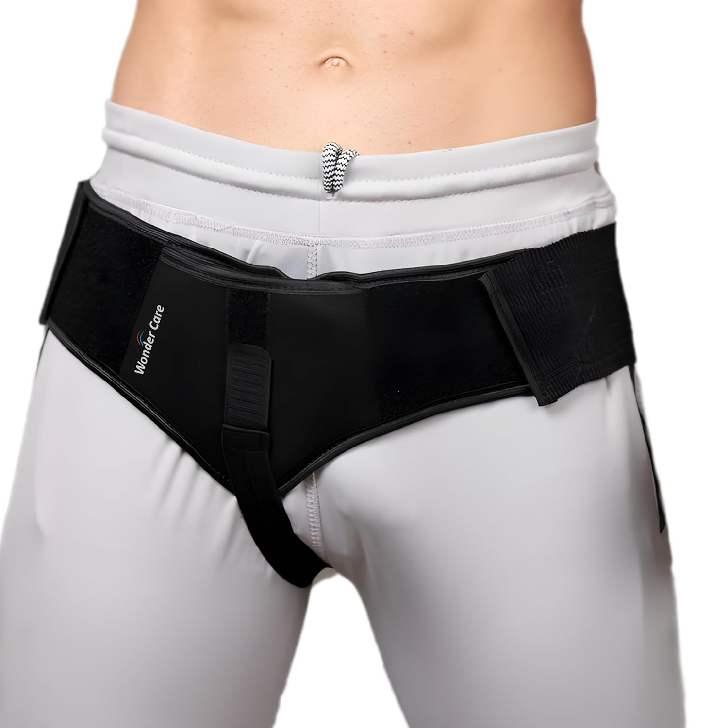 Wonder Care-Single Left/Right Inguinal Hernia Belt for Men Support Brace - Truss Brace with 1 Removable Compression Pad and Adjustable Groin Strap- Comfort Truss Hernia Belt -Right L