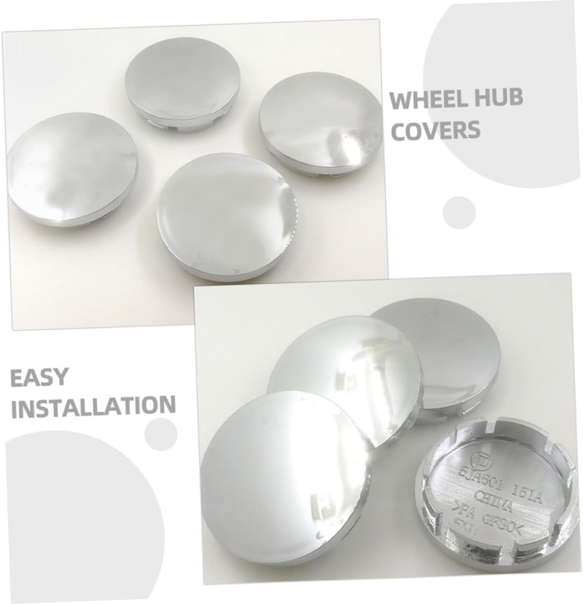 Mobestech 4Pcs Car Wheel Hub Caps Automotive Tire Hub Covers Easy Installation Center Caps for Stylish Car Accessories image number 3