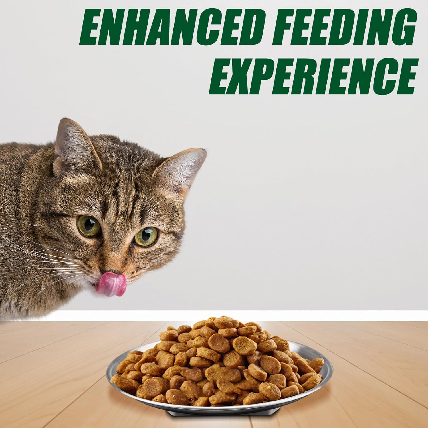 3 Sets of Stainless Steel Cat Bowls Whisker Friendly with Non Slip Silicone Placemats, Shallow Kitten Food Bowl Cat Plates for Wet Food, Suitable for Cats Small Pets (Silver)