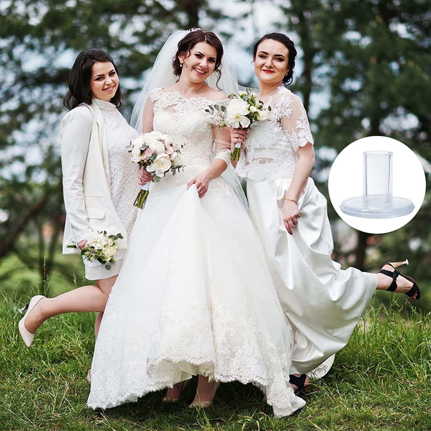 20 Pairs High Heel Protectors for Shoes Women, 4 Sizes High Heel Stoppers, Protecting Shoe Heels, Grass Heel Protector, Heel Repair Caps Covers for Wedding, Outdoor Activities (Transparent) image number 6