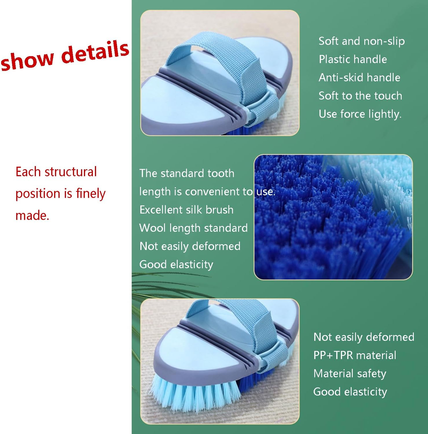 Taicols Horse Brush, 1 Pcs Horse Hair Brush, Horse Grooming Brush, Bendable Brush, Flexible and Bendable Brush, Soft Horse Cleaning Brush, Horse Grooming Tool for Horses, Horse Hair Cleaning Brush (Blue) - Purple image number 5