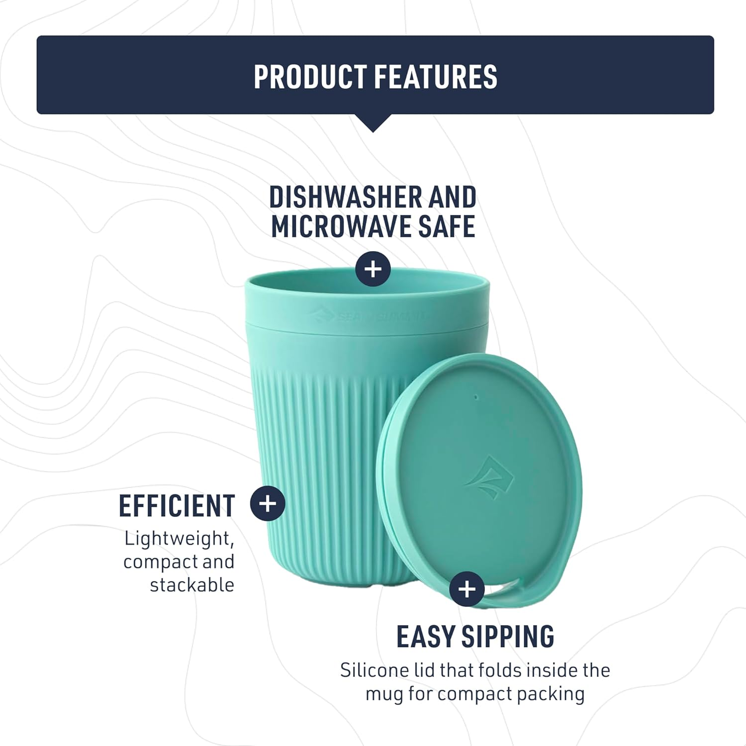 Sea to Summit Passage Insulated Camp Mug, Aqua Sea Blue image number 1