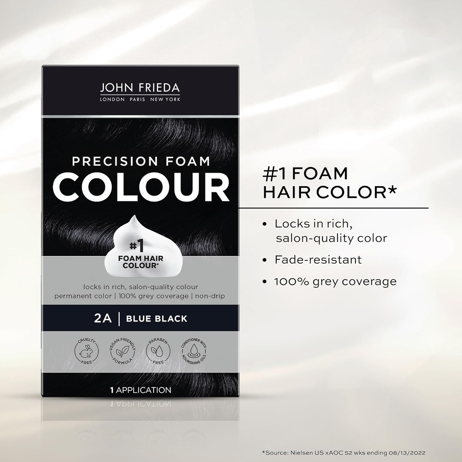 John Frieda Precision Foam Colour, Blue Black 2A - Blue Black 2A image number 5