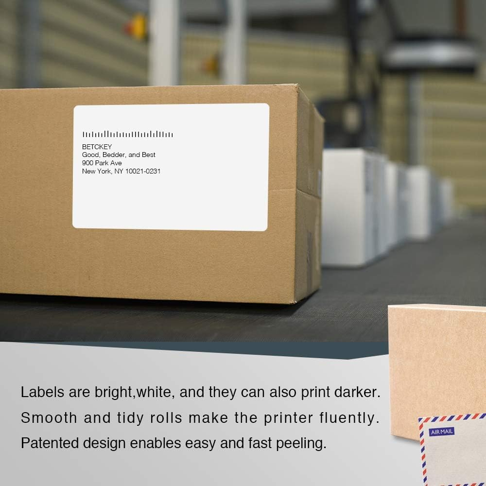 BETCKEY - Compatible Dymo S0904980 (104Mm X 159Mm) Extra Large Shipping Labels - Compatible with DYMO Labelwriter 4XL, NOT Fit 550, 550 Tube & 5XL [10 Rolls/2200 Labels]
