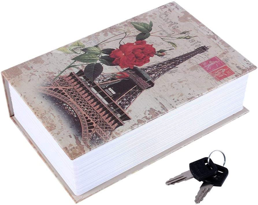 Book Safe Box, Portable Hidden Security Book Storage Case with Key Lock Travel Home Jewelry Passport Money Cash Secret Security Lock Box 18 X 11.5 X 5.5Cm / 7.09 X 4.53 X 2.17Inch image number 2