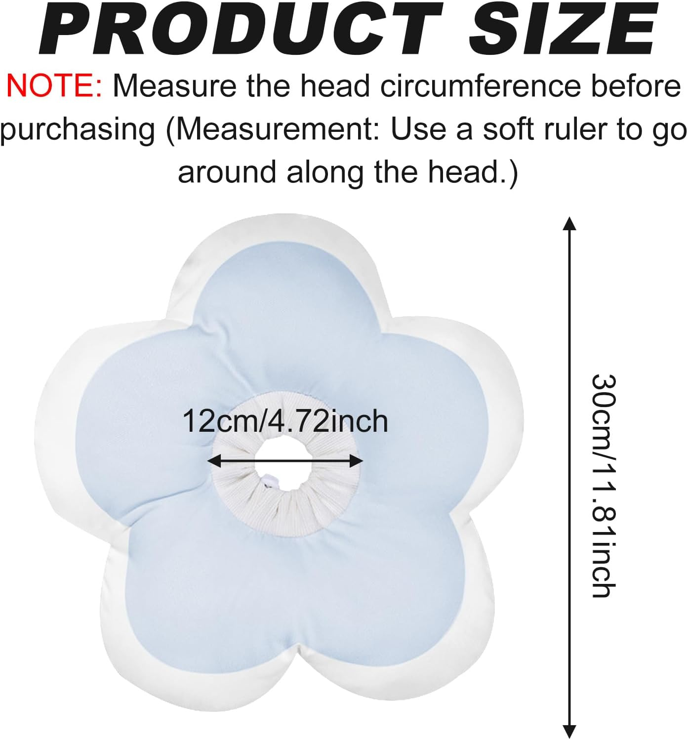 BSITSSS Cat Collar, Adjustable Cat Collar, Soft Collar for Cats, Waterproof Cat Collar, Cotton Cat Collar, Protection against Licking and Scratching after Surgery (M|Blue) image number 5