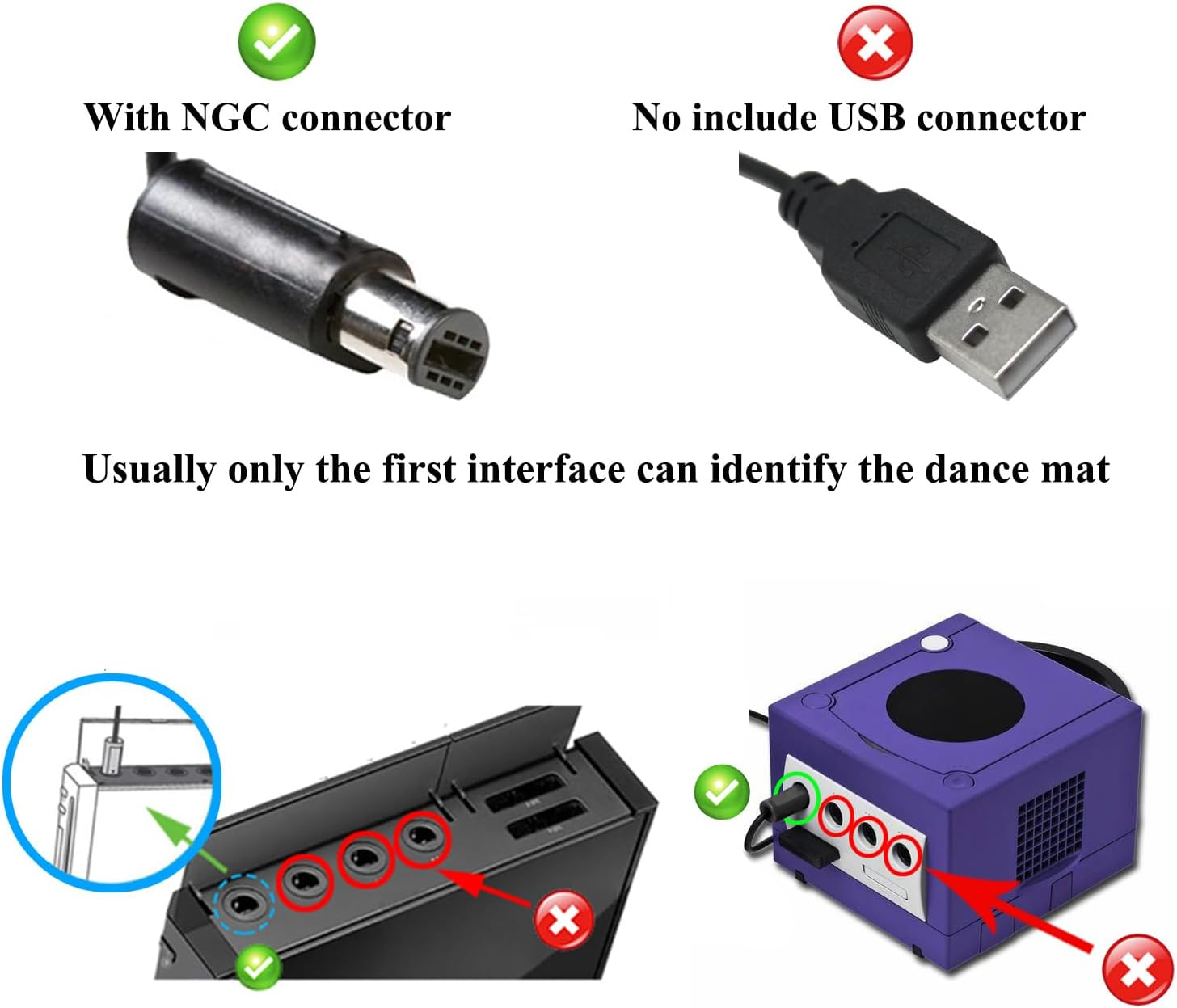 OSTENT Non-Slip Dancing Pad Dance Mat for Nintendo Wii Gamecube NGC Console Sport Dance Games image number 1