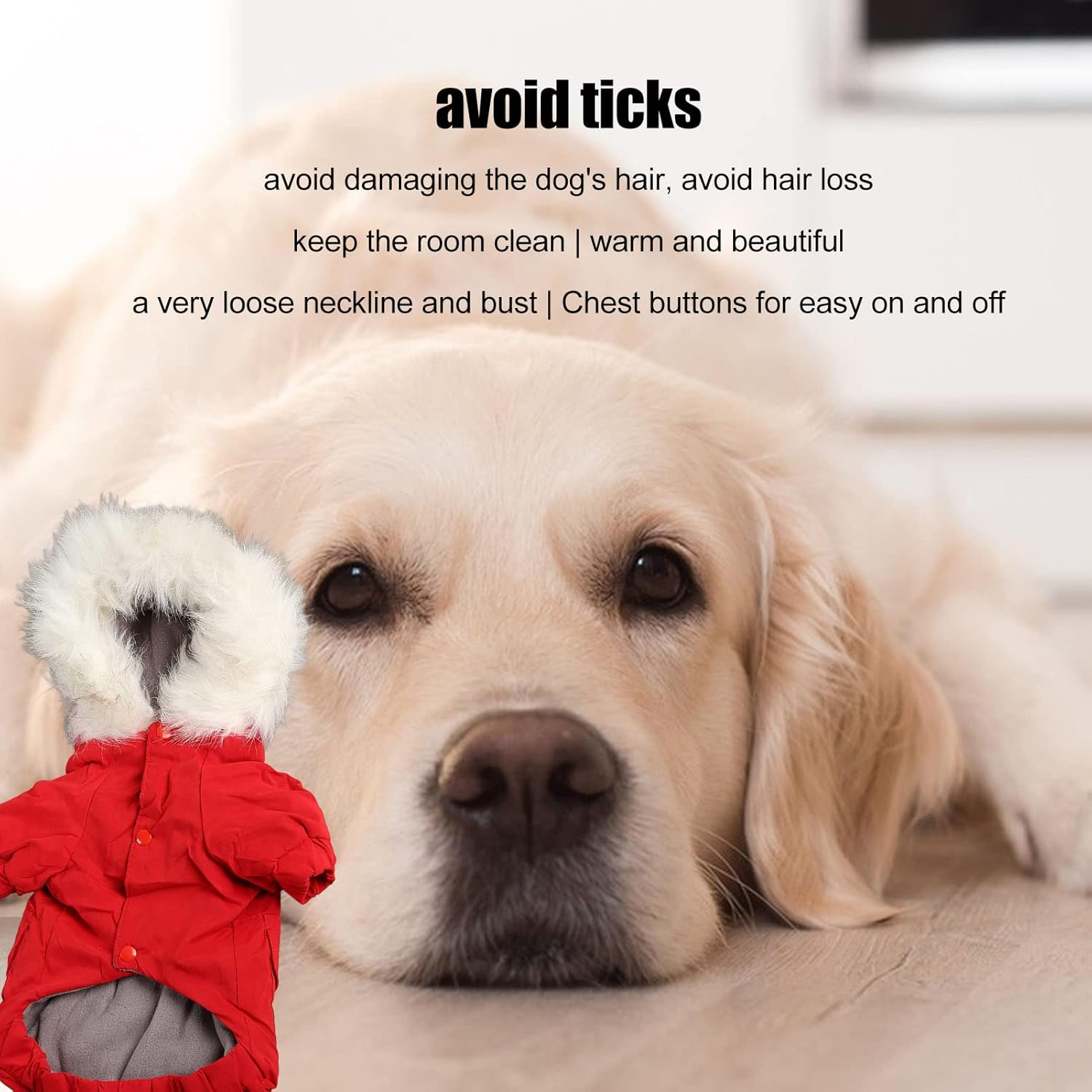 Dog Hoodies Clothes, Pet Cotton Warm Hoodies Coat Dog Winter Coats, Fashionable Casual Thickened Warm Puppy Coats for Small Medium Dogs Cats Red (XXL) image number 6