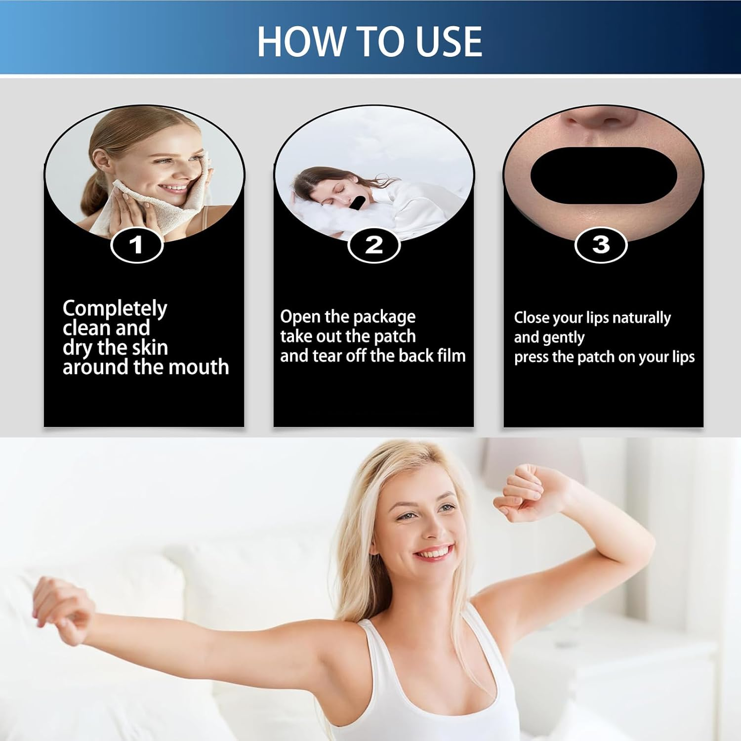 Mouth Tape for Sleeping, 30 Pieces, Snoring Aids for Men Women, Helps Stop Snoring and Develops Nasal Breathing Habits, Mouth Strips for Sleeping, Reduce Snoring, Improve Sleep Quality image number 4