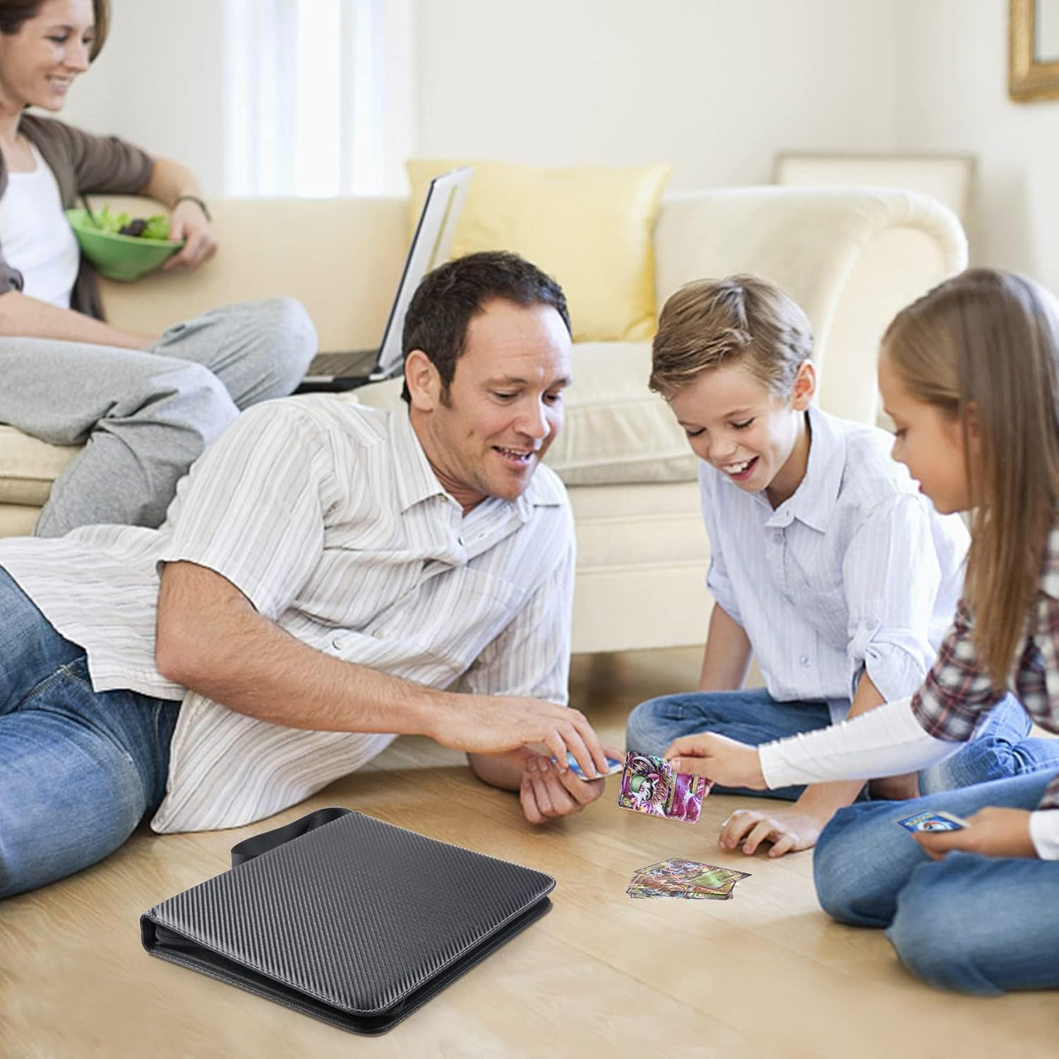 Trading Card Binder with Sleeves, 9 Pocket Side Loading Premium 900 Double Sided Pocket PU Card Collection Binder, Collectible Card Albums Card Folder for MTG, TCG, Sports Cards, Game Cards