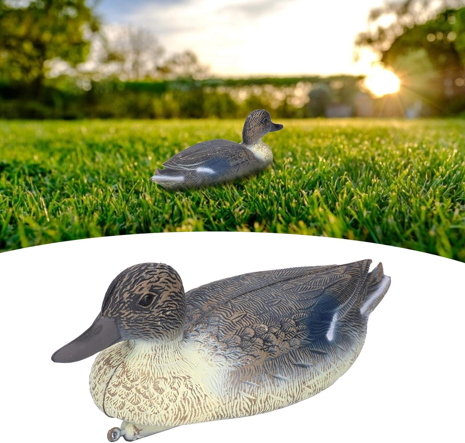 Mini Farm Animal Figures, Farm Animal Cake Cupcake Topper, Simulation Plastic Duck Garden Lawn Swan Pond Ornaments Decoration Floating Animal Cute Statue image number 3