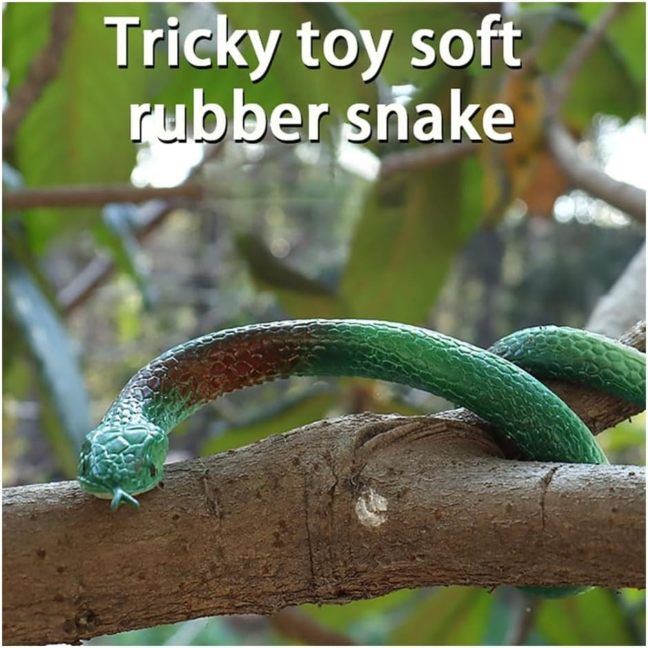 4 PCS Fake Snakes, Rubber Snakes for Gardens Halloween Decoration (4 Color) image number 5