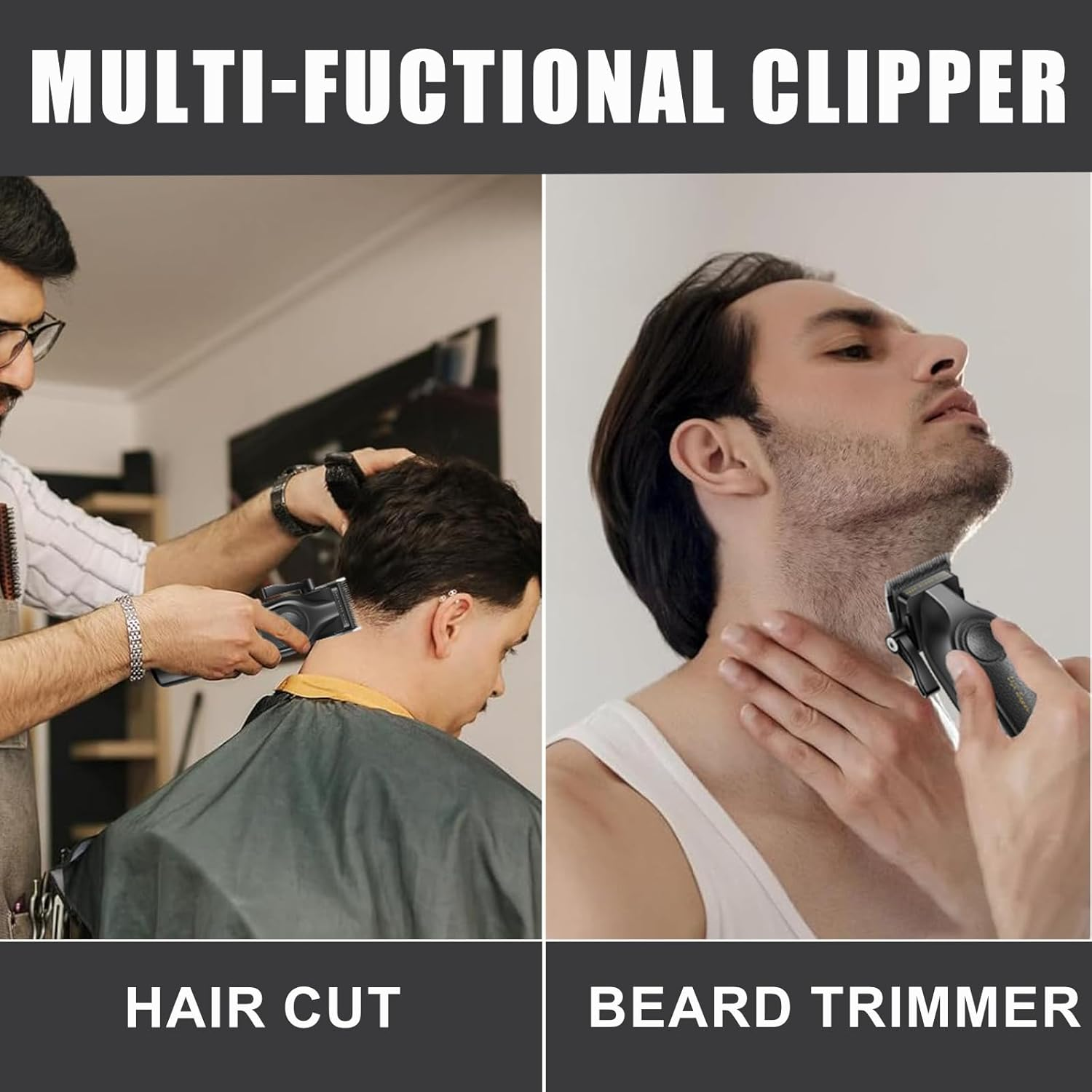 VGR 197 Professional Hair Clippers for Men, Cordless & Corded Barber Clippers with Ceramic Stainless Steel Blades, LED Indicator, Hair Cutting Kit with 6 Guide Combs & Grooming Accessories image number 3