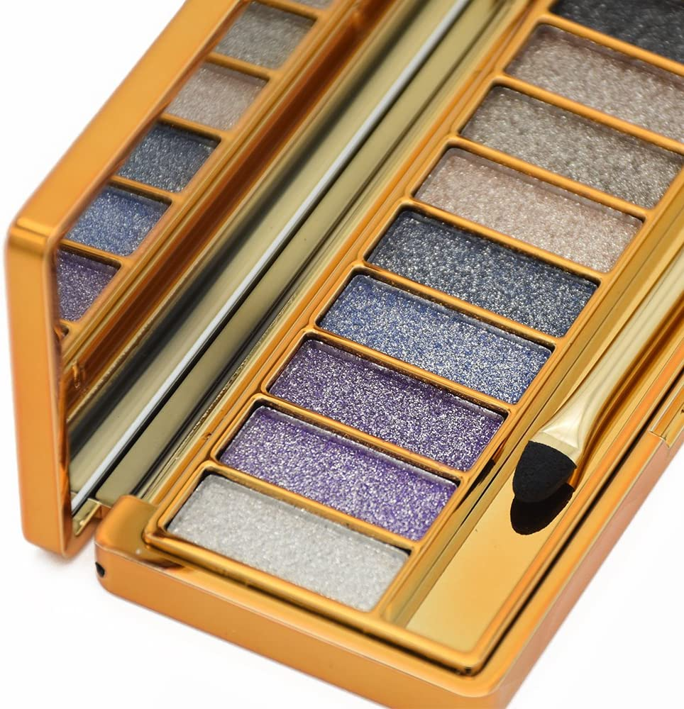 9 Colors Glitter Power Eyeshadow Palette,Highly Pigmented Shimmer Sparkly Palette,Long Lasting Waterproof Bright Diamond Set (#2) - 6 image number 2