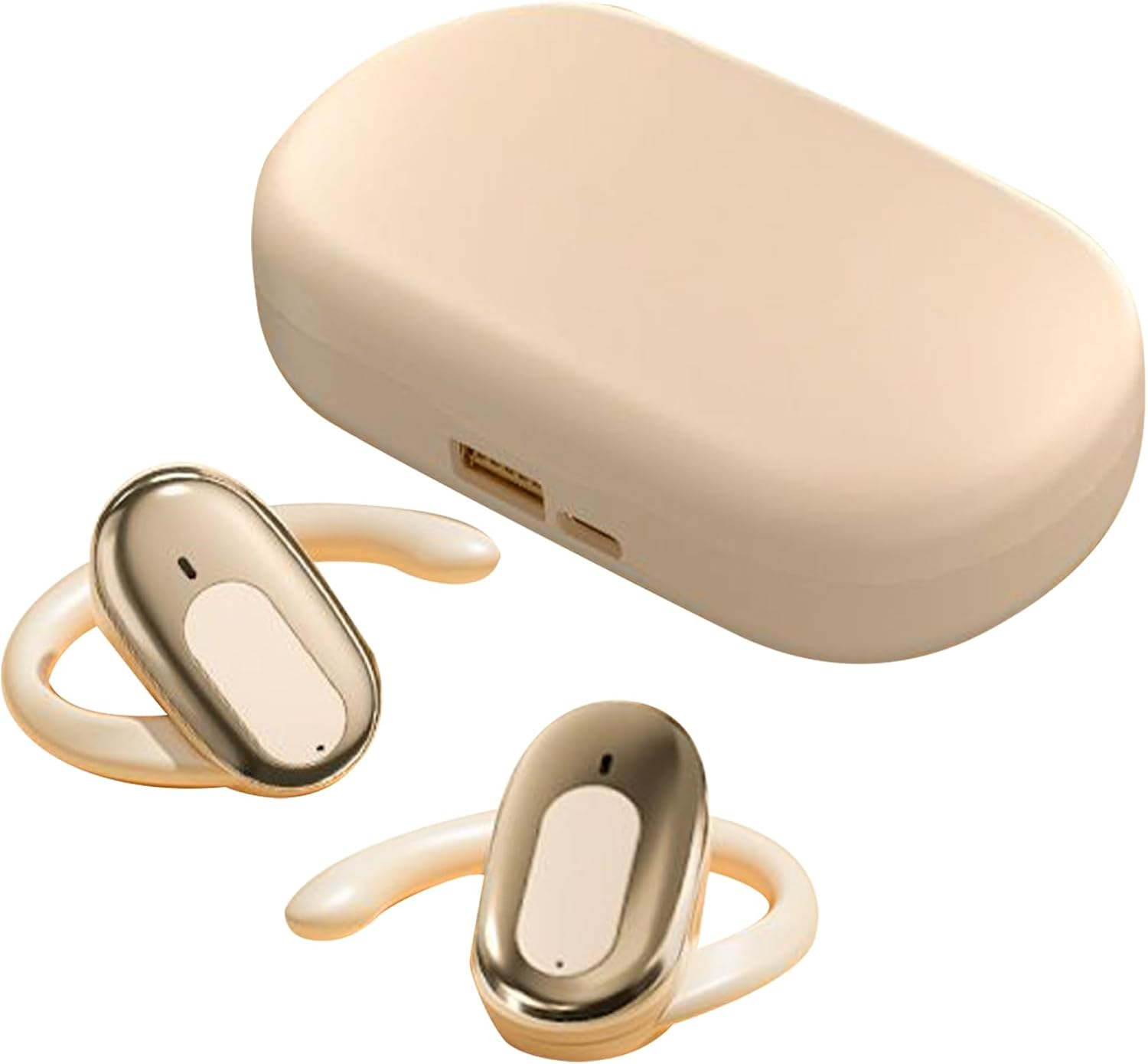 Open Ear Clip Earbuds - Comfort Wireless Headphones,Long Battery Life Waterproof Noise Reduction Smart Earphone for Travel Men Adults Phones Women Game Home image number 4